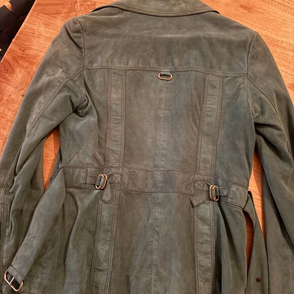 Vintage green suede jacket - Picture 2 of 2
